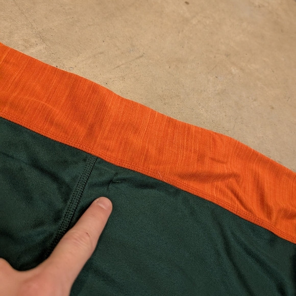 Adidas University Of Miami Men's XL 1/4 Zip Flaws Green Orange - Picture 5 of 10